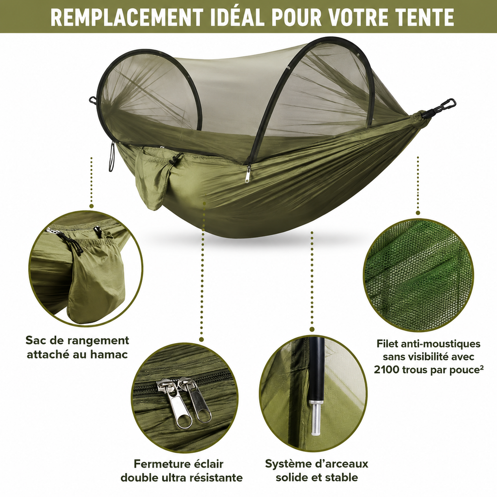 hamac de camping avec moustiquaire 3 en 1