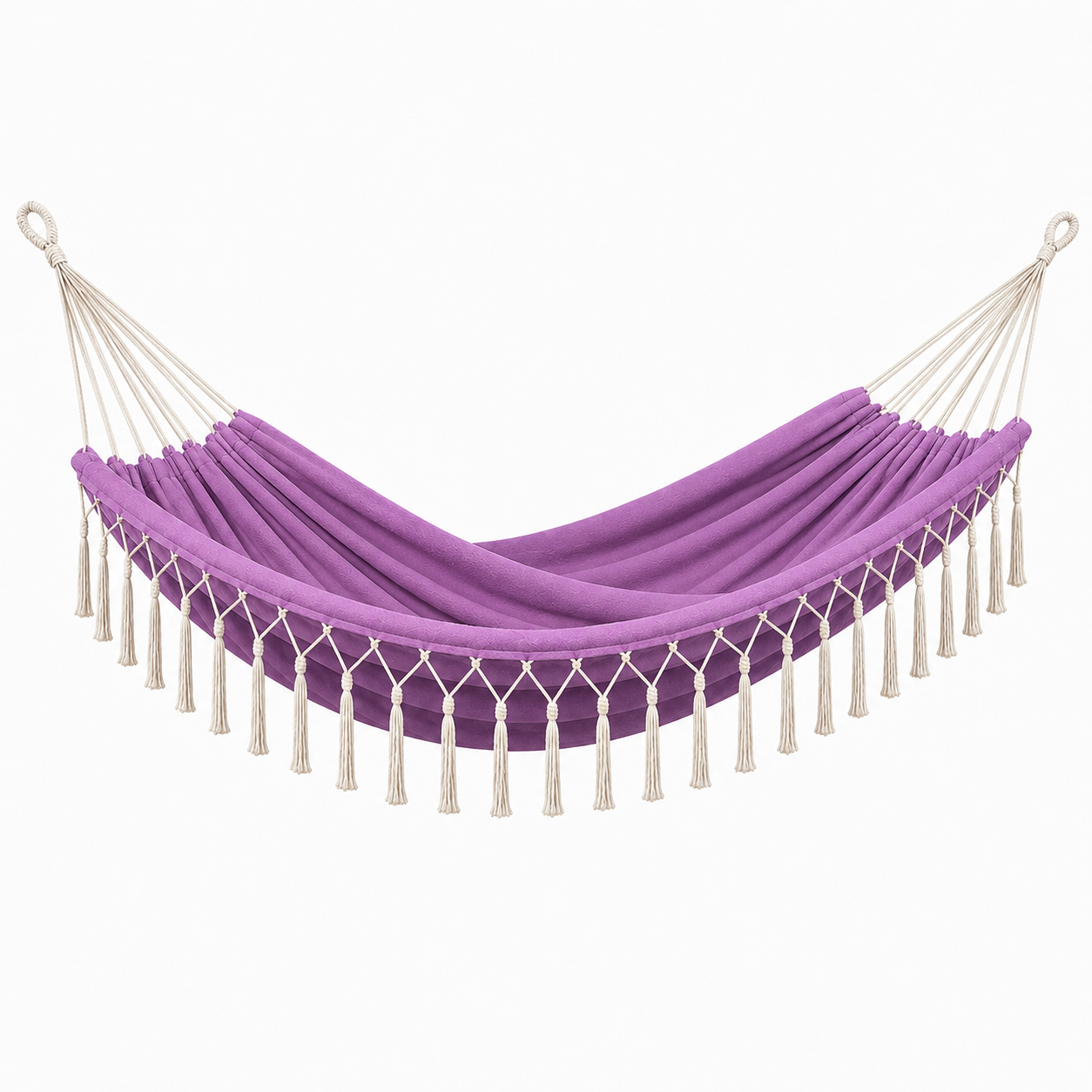 Hamac suspendu à franges violet – FAZER