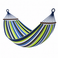 Hamac suspendu a rayure vert et bleu