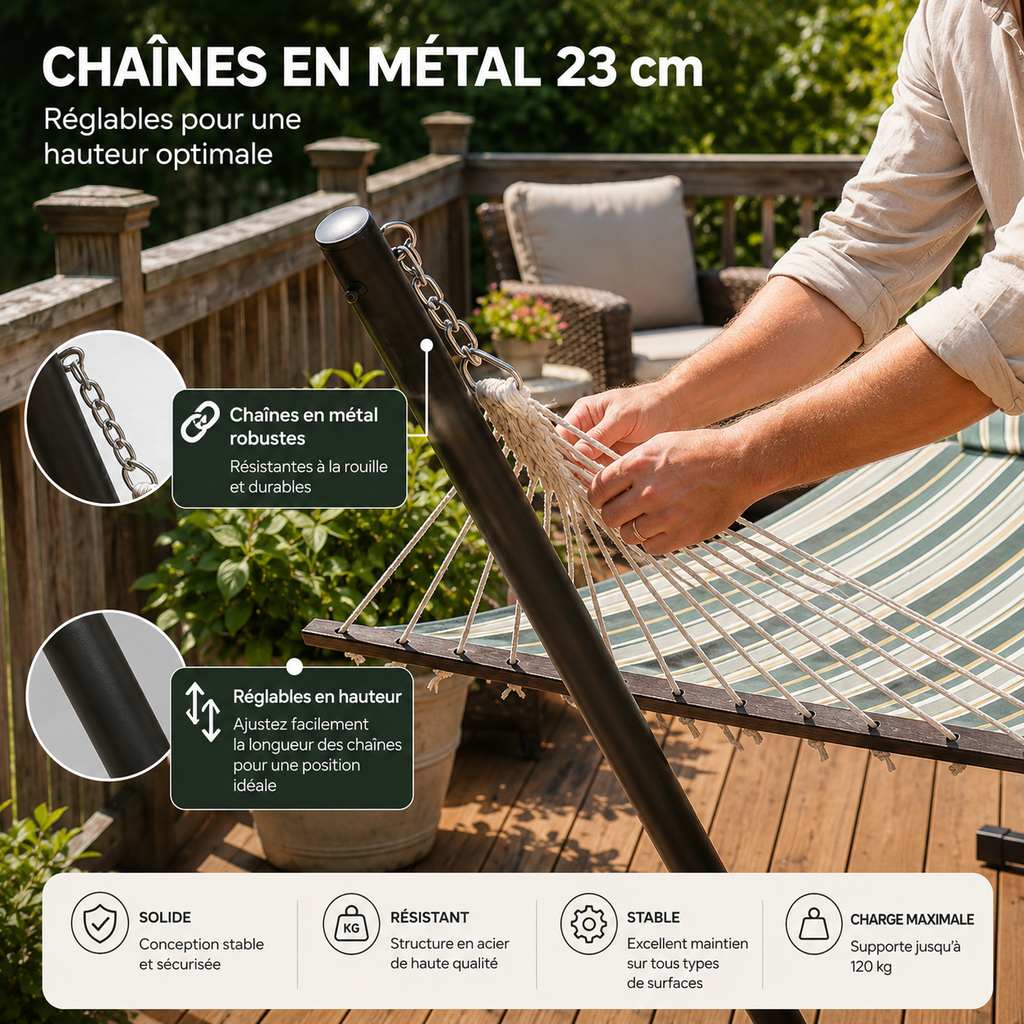 Hamac jardin sur pied - Manita