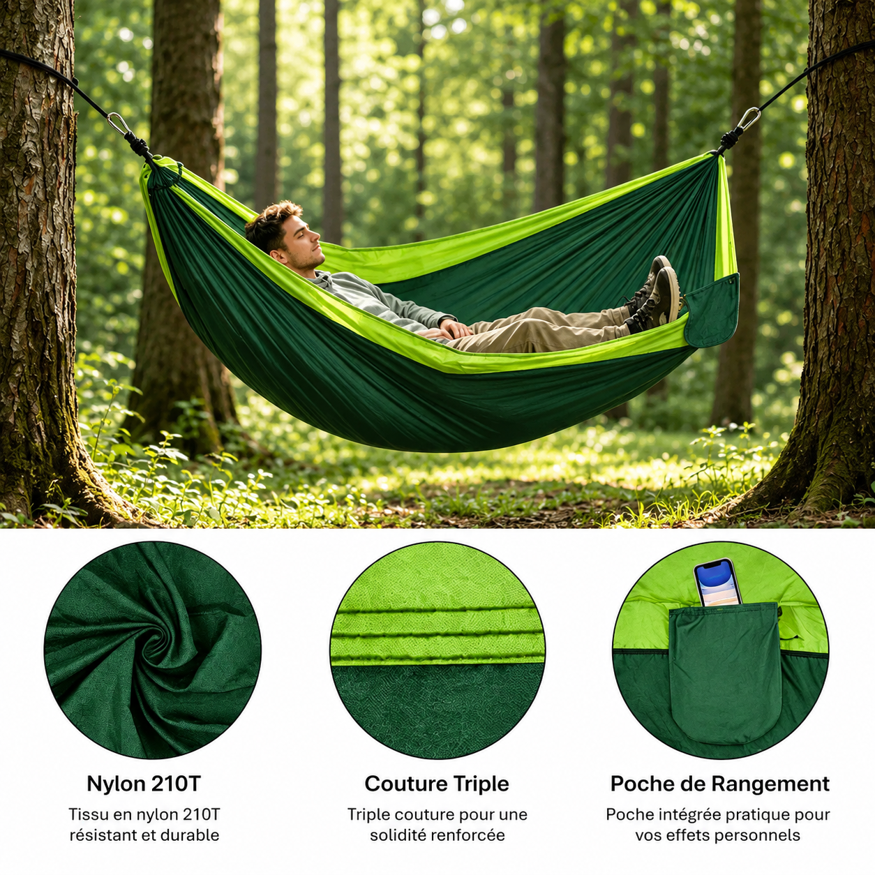 Hamac de camping XL - Le renard