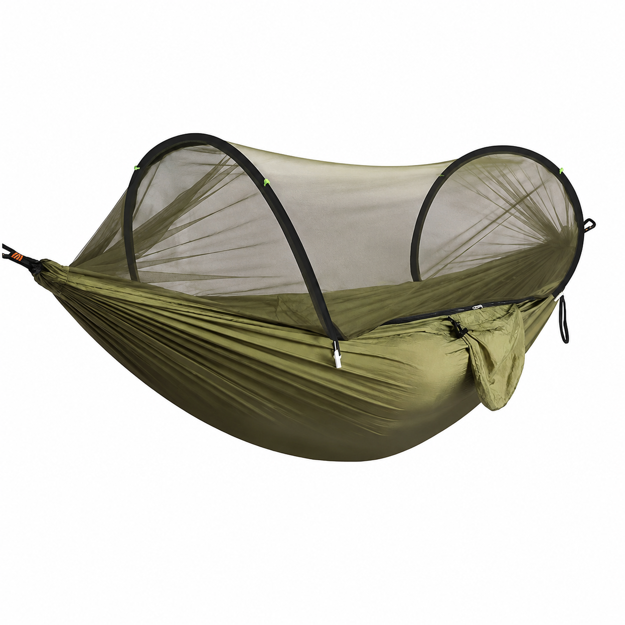 hamac de camping vert kaki  avec moustiquaire 3 en 1