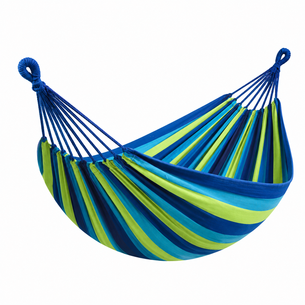 Hamac suspendu bleu et vert