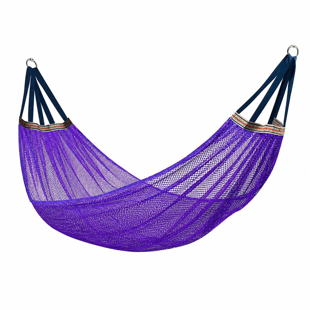 Hamac violet filet en soie glacée
