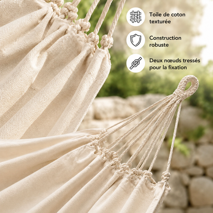 Hamac suspendu double - Le confort