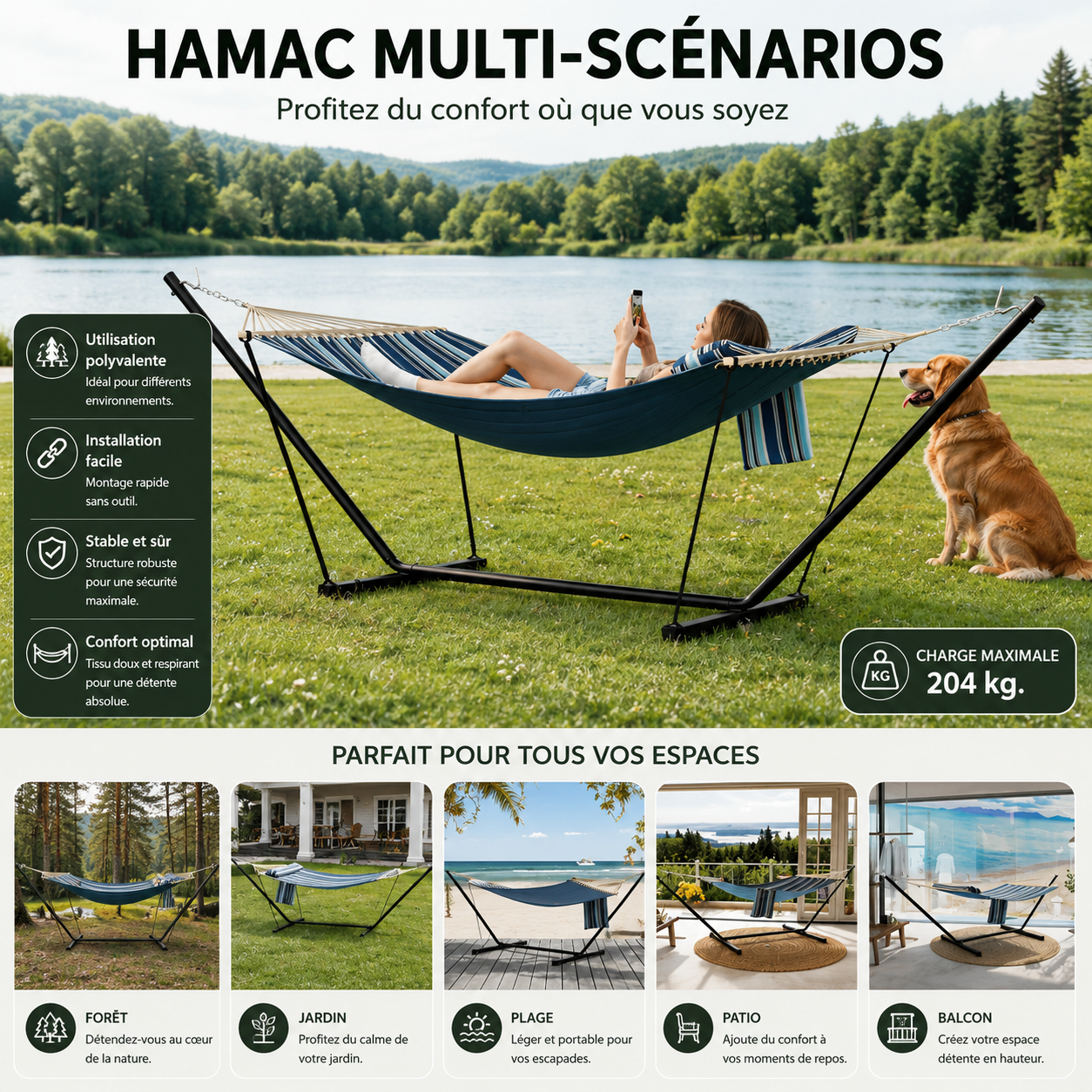 Hamac 2 personnes - Le Summum