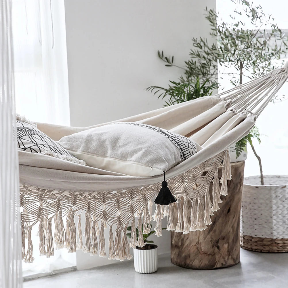 Hamac a frange en macramé brésilien - Boho