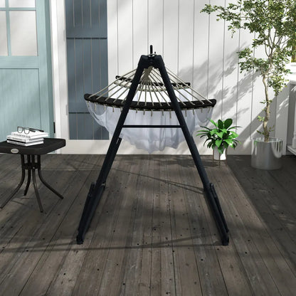 Hammock stand with hammock and carrying bag, sturdy steel, supports up to 120 kg, ideal for garden & balcony