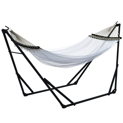 Hammock stand with hammock and carrying bag, sturdy steel, supports up to 120 kg, ideal for garden & balcony