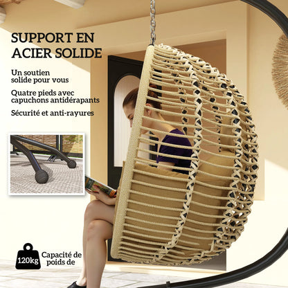 fauteuil suspendu marron clair - ALIA