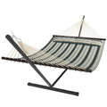 Hamac sur pied de jardin vert sauge de haute qualité, confortable