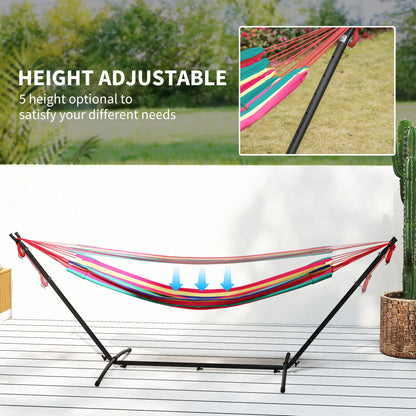 Outsunny Hammock with Stand 310X117 cm Camping Hammock with Carry Bag