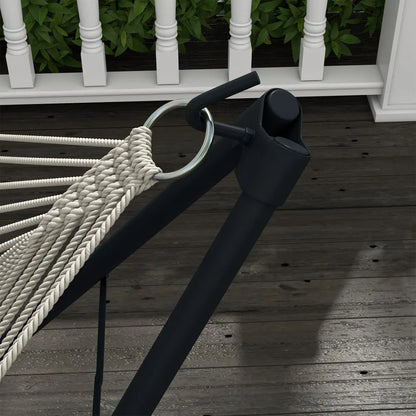 Hammock stand with hammock and carrying bag, sturdy steel, supports up to 120 kg, ideal for garden & balcony