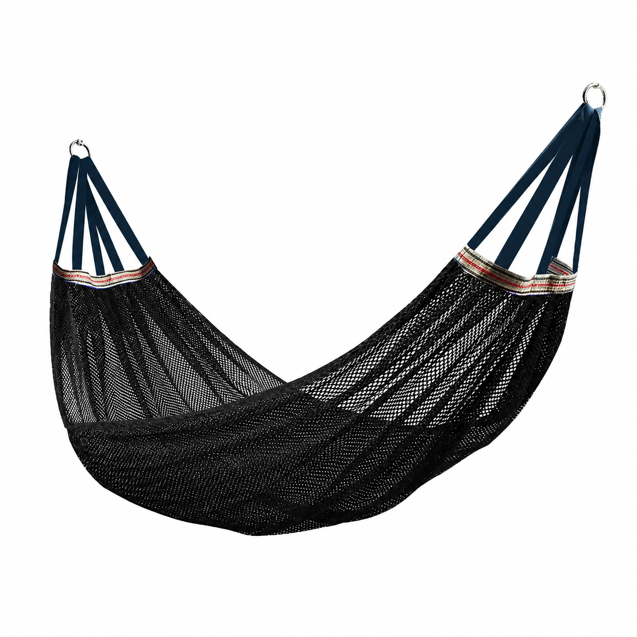 Hamac noir filet en soie glacée