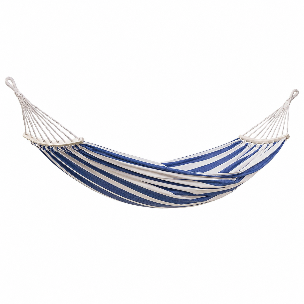 Hamac en toile épais a rayure bleu et blanc