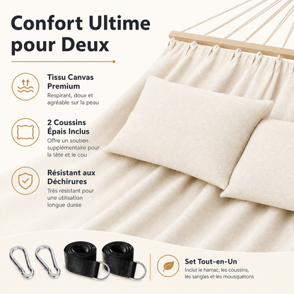 Hamac Nala –  avec Coussins, Mousquetons et Sangles