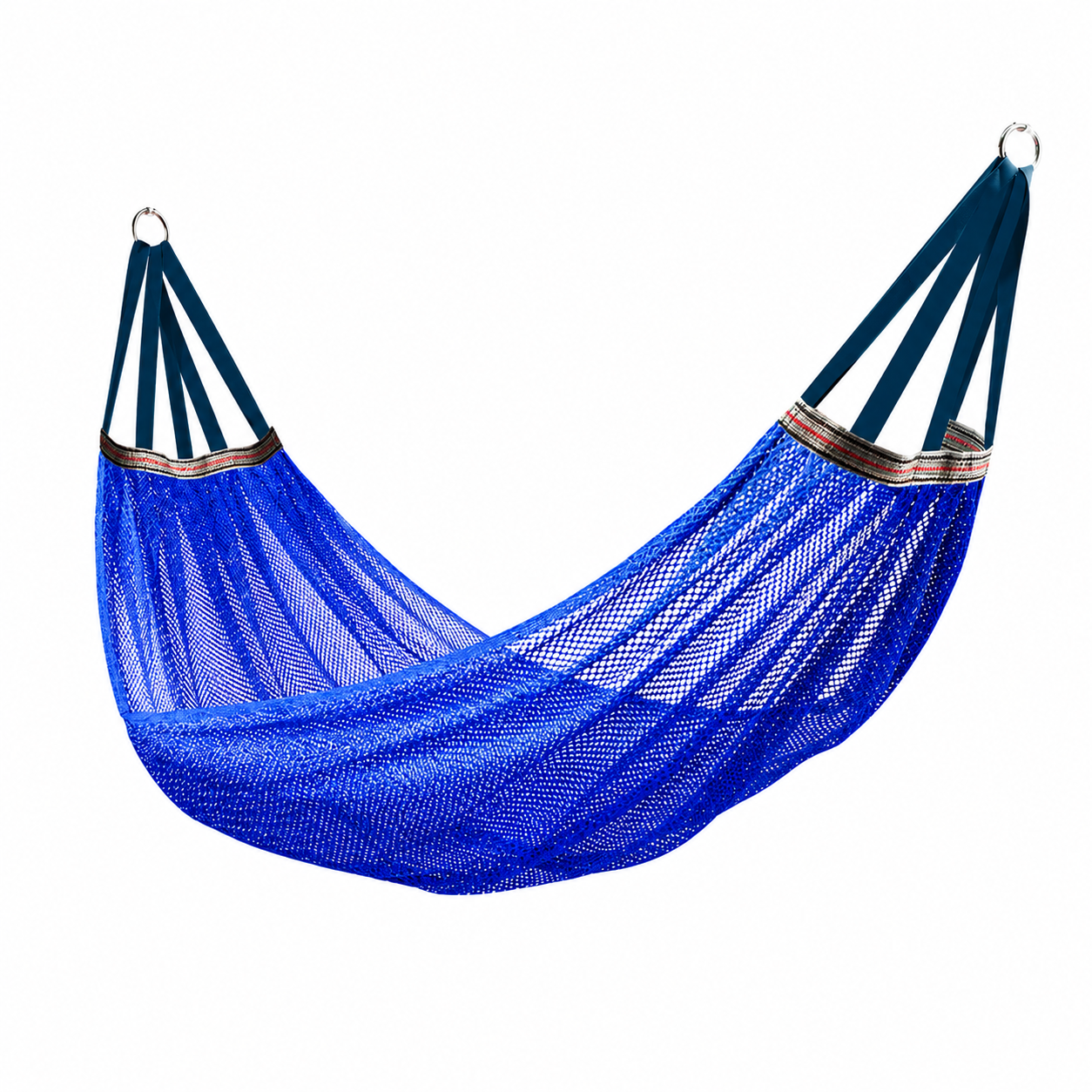Hamac filet bleu en soie glacée