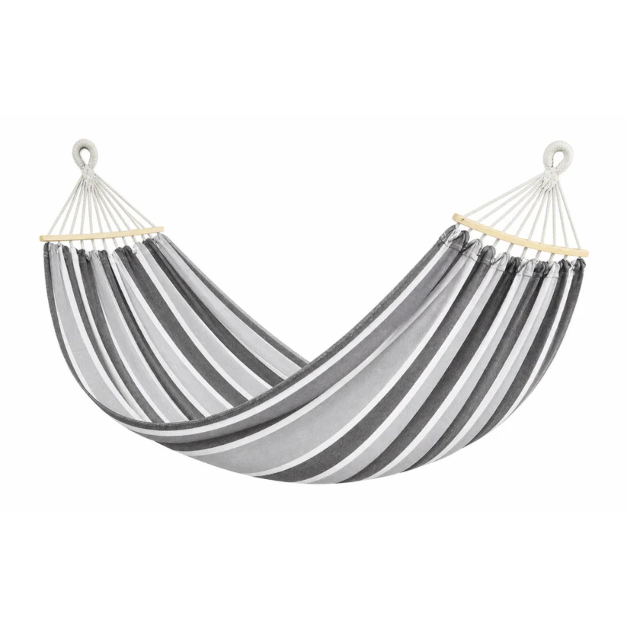 Hamac suspendu a rayure gris et blanc