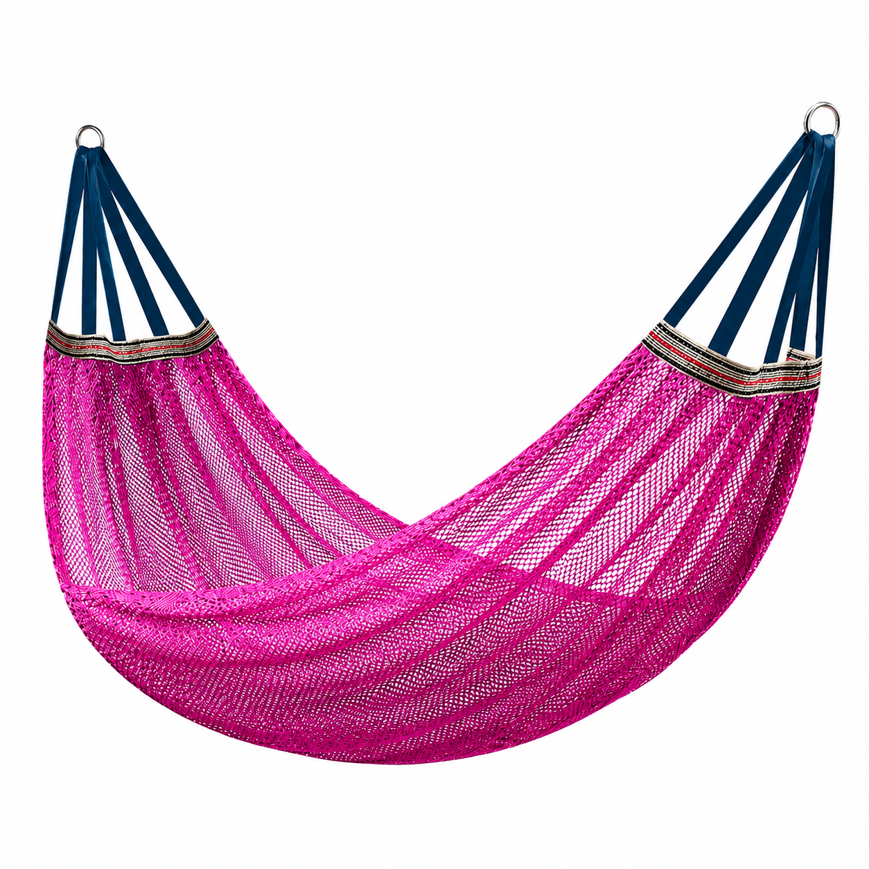 Hamac rose filet en soie glacée